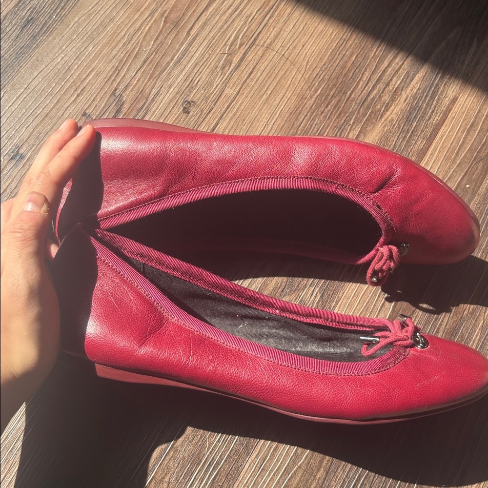 Coach Lara Flats | Red Leather | Size 8 - Picture 7 of 7